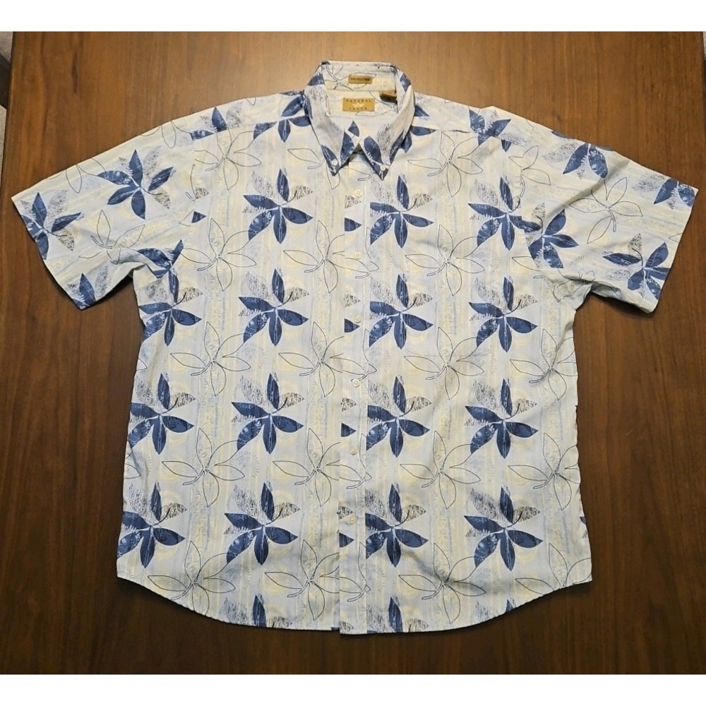 Natural Issue Wrinkle Free Mens Short Sleeve Button Down Hawaiian Shirt XL